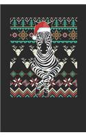 Christmas Sweater - Zebra: Graph Paper Journal (6" X 9" - 120 Pages/ 5 Squares per inch) - Ugly Christmas Gift and Holiday Planner For Women, Men, Teens And Kids