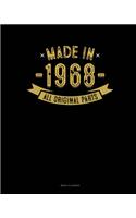 Made In 1968 All Original Parts: Menu Planner