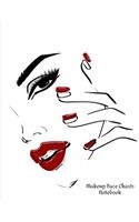 Makeup Face Charts Notebook: Make Up Practice Chart Book.contouring Paint And Blush For Professional Makeup Artists 8.5*11 Inch(9 Makeup Face Charts Notebook)