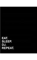 Eat Sleep Dj Repeat: Menu Planner, 52 Week Menu Planner, Organizer, Booklet, Meal Planning Notepad for Home Meal Plans, Weekly Meal Planner Notebook & Menu Guide