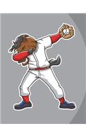 Dabbing Horse Baseball Player Notebook: Graph Journal, 4x4 Quad Ruled Graph Paper, School Math Teachers, Students, 200 Pages (8.5" X 11")