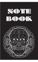 Notebook: Sugar Skull - Day of the Dead - Composition Book . Cornell Notes - White Black Sugar Skull