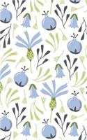 Cornflower Blue Botanic - Lined Notebook with Margins - 5x8: 101 Pages, 5 x 8, College Ruled, Journal, Soft Cover
