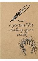 A Journal for Making Your Mark: Blank Line Journal