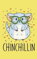 Chinchillin: 110 Dotted Pages 6 X 9 Inches Rodent Dot Grid Notebook, Journal or Dairy Birthday or Christmas Gift Idea for Women, Men and Kids