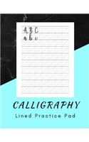 Calligraphy Lined Practice Pad: Calligraphy and Handlettering Notepad - 160 Sheet Pad