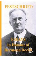 Festschrift: Essays in Honour of Hermann Beckh