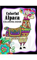 Colorful Alpaca Coloring Book