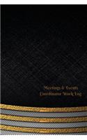 Meetings & Events Coordinator Work Log