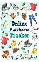 Online Purchases Tracker: Watercolor Elements Personal Shopping Expense Tracker Log Book