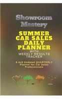 SUMMER Car Sales Daily Planner with Results Tracker