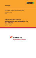 Lithium Extraction between Neo-Extractivism and Sustainability. The Case of Bolivia
