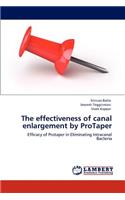 The effectiveness of canal enlargement by ProTaper