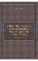 A Brief Declaration and Vindication of the Doctrine of the Trinity 3 Articuli: (English)