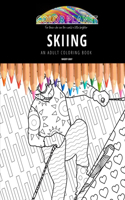 Skiing: AN ADULT COLORING BOOK: An Awesome Coloring Book For Adults