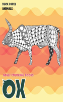 Adult Coloring Books Thick paper - Animals - Ox