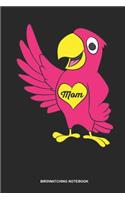Birdwatching Notebook: Dotted Log Book For Bird Owner And Bird Lover: Parrot Mom Journal Pink Parrot Mother Gift