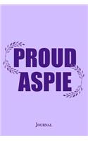 Proud Aspie Journal: Purple Asperger Syndrome Notebook