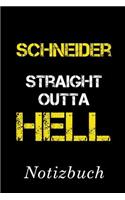Schneider Straight Outta Hell Notizbuch