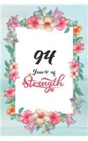 94th Birthday Journal: Lined Journal / Notebook - Cute and Inspirational 94 yr Old Gift - Fun And Practical Alternative to a Card - 94th Birthday Gifts For Women - 94 Year