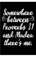 Somewhere Between Proverbs 31 and Madea There's Me.