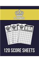 5 Crowns 120 Score Sheets