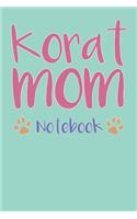 Korat Mom Composition Notebook of Cat Mom Journal