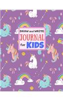 Draw and Write Journal for Kids: Cute Unicorn Matte Cover Design for Drawing, Creative Writing, Doodling, Creating Your Own Story, Illustration Book and Diary (Perfect Gift for Kids
