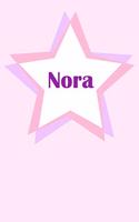 Nora: First Name Personalized Notebook. College Ruled Journal. Pastel Pink Writing Diary with Stars Pattern for Girls and Women