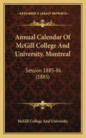 Annual Calendar of McGill College and University, Montreal