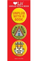 Unplug with a Book 3-Button Assortment