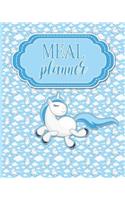 Meal Planner: Weekly Family Meal Planner with Grocery - Cute Unicorns Cover