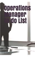 Operations Manager To do List: Journal Notebook, 100 Pages, Soft Matte Cover, 6 x 9 In