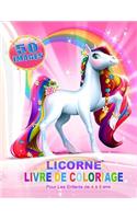 Licorne Livre de Coloriage Pour les Enfants de 4 à 8 Ans