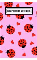 Ladybird Wide Ruled Composition Notebook