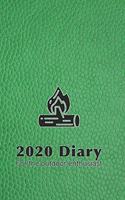 2020 Diary for the outdoor enthusiast: Daily day per page planner for men to record, plan and organise life, work, business meetings and hobbies in a practical way -Green leather effect l