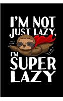 Notebook: Sloth Superhero Lazy Sleeping Tired Sweet Gift 120 Pages, 6X9 Inches, Dot Grid