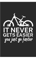 It never gets easier you just go faster