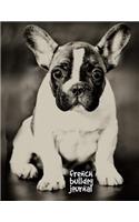 French Bulldog Journal: 8.5 x 11 inch dog notebook, vintage style, story paper, 150 pages