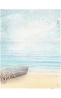 Boat Notebook Large Size 8.5 X 11 Ruled 150 Lined Pages Softcover Journal Compos