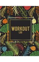 Workout Log: Beauty Night Floral, 2019 Weekly Meal and Workout Planner and Grocery List 8.5" X 11" Weekly Meal Plans for Weight Loss & Diet Plan