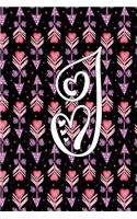 J: Monogram Journal Initial J Cute Personalized Gifts Perfect for Women and Girls