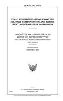 Final recommendations from the Military Compensation and Retirement Modernization Commission