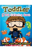 Sea Toddler Coloring Book 50 Pages very easy for beginners