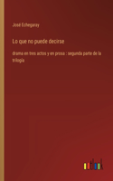 Lo que no puede decirse