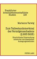 Zum Tatbestandsmerkmal Des Vermoegensschadens ( 263 Stgb)