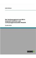 Der Verfassungsstreit Um Ler in Materiell-Rechtlicher Und Verfassungsprozessualer Hinsicht