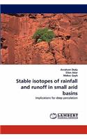 Stable isotopes of rainfall and runoff in small arid basins