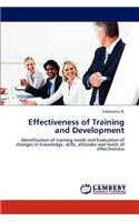 Effectiveness of Training and Development
