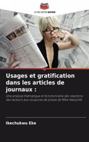 Usages et gratification dans les articles de journaux